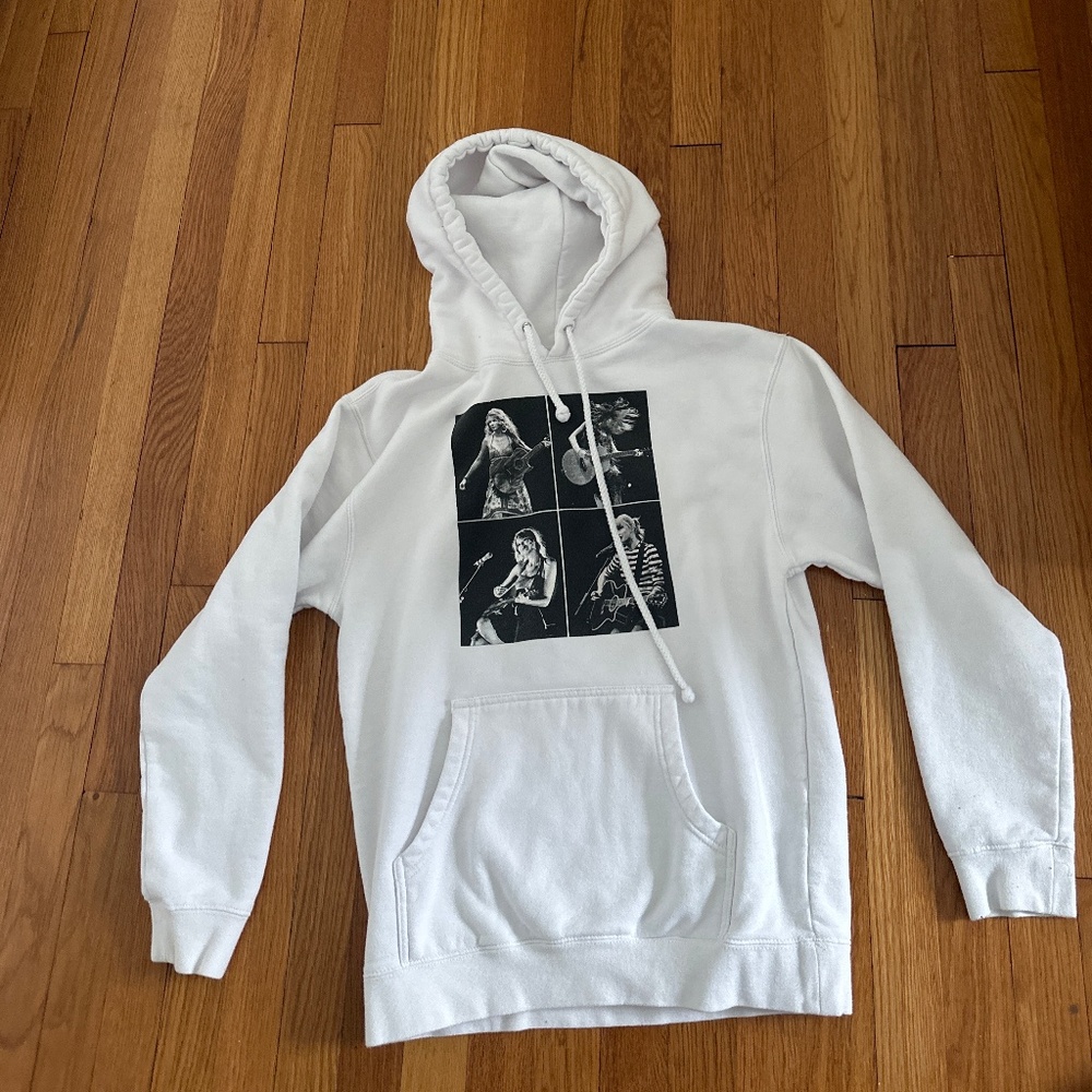 Taylor Swift The Eras Tour Collage White Hoodie